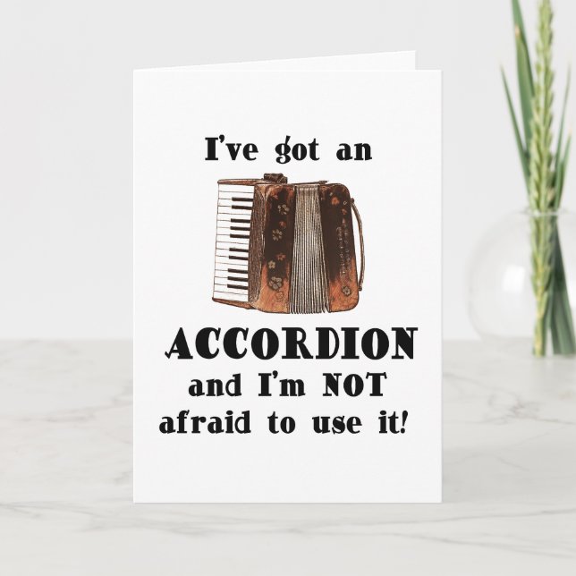 Carte J'ai une accordion (Devant)