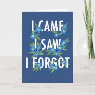 Carte J'Ai Vu J'Ai Oublié Les Fleurs Bleues Oubliées