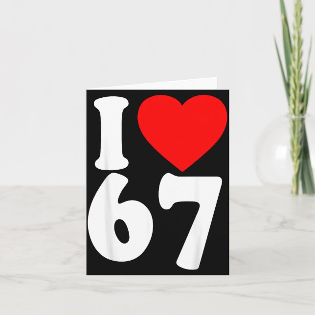 Carte J'aime 67 Mème Six Sept Couples Correspondants Val (Devant)