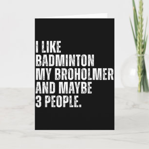 Carte J'aime Amateur de Badminton Propriétaire de Chien 