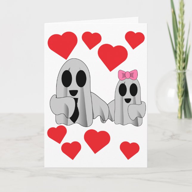 Carte J'aime Boo Papa de Fille (Devant)