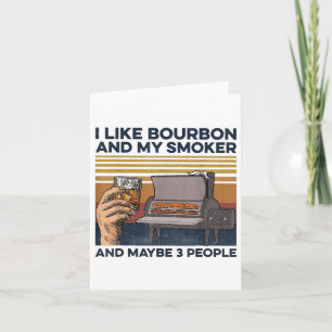 Carte J'Aime Bourbon My Smoker 3 Personnes Funny Bbq _1