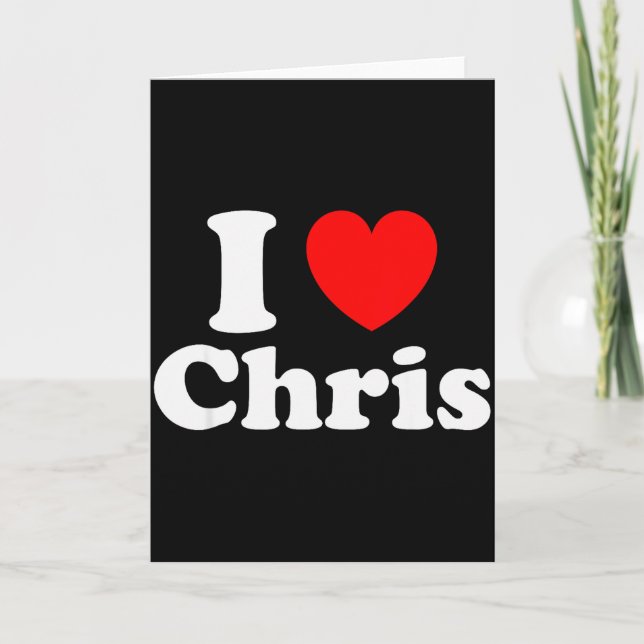Carte J'aime Chris Valentine Désolé Mesdames Les Gars Cœ (Devant)