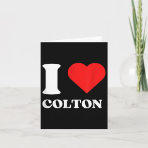 Carte J'aime Colton Je Cœur Colton Nom Y2k Saint-Valenti