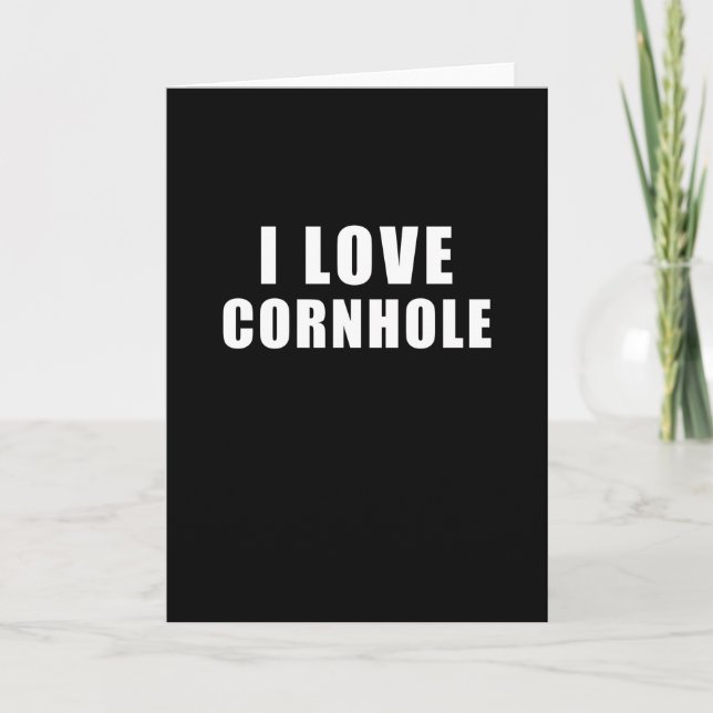 Carte J'aime Cornhole - Bean Gift (Devant)