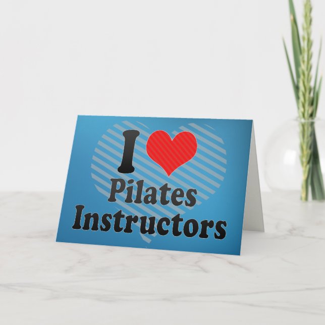 Carte J'aime des instructeurs de Pilates (Devant)