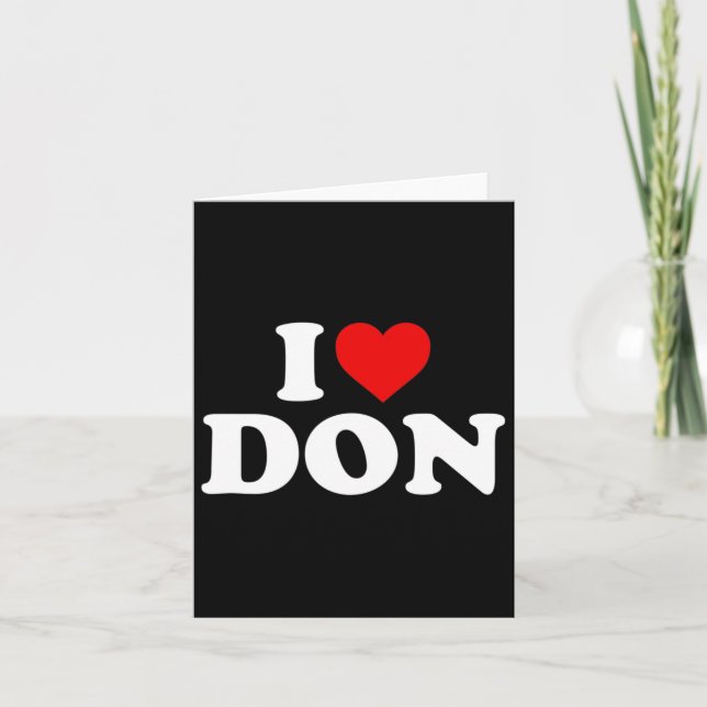 Carte J'aime Don - Cœur  (Devant)