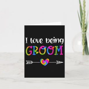Carte J'Aime Être Groom Fier Groom Tie Dye Couples Mer
