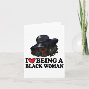 Carte J'Aime Être Une Femme Noire