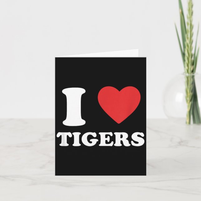 Carte J'aime I Heart (Devant)