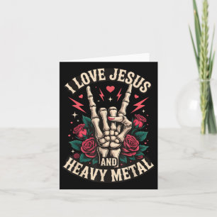 Carte J'Aime Jésus Et Le Métal Lourd