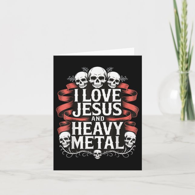 Carte J'Aime Jésus Et Le Métal Lourd _7 (Devant)