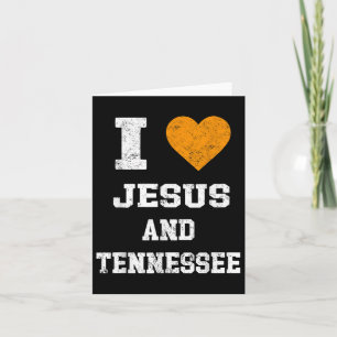 Carte J'aime Jésus et Tennessee Chemise Cœur Orange Mign