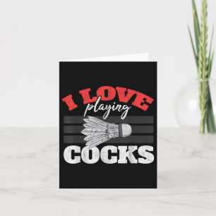 Carte J'Aime Jouer S Shuttle Birdie Badminton