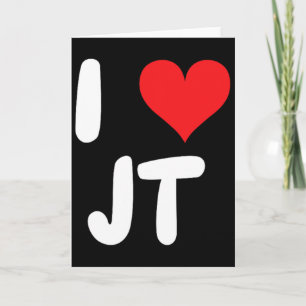 Carte J'aime Jt - Cœur - Nom