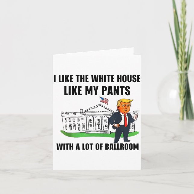 Carte J'aime la Maison Blanche comme mon pantalon avec b (Devant)