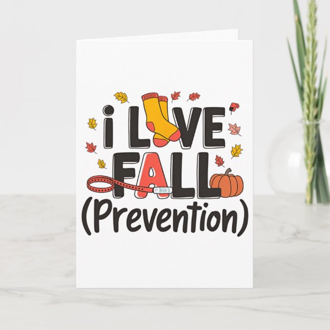 Carte J'aime la prévention des chutes Infirmière Rétro T (Devant)