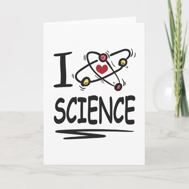 Carte J'aime la science (Devant)