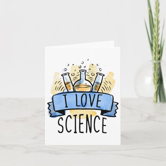 Carte J'aime la science (Devant)