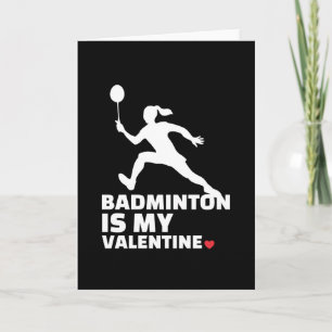 Carte J'aime le badminton Stylish blinton silhouette