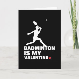 Carte  J'aime le badminton Stylish blinton silhouette