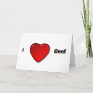 Carte J'aime le boeuf