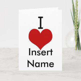 Carte J'aime (le coeur)