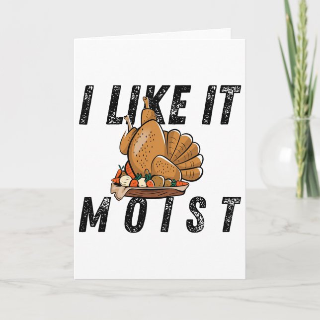 Carte J'aime le costume de Thanksgiving humide jambe de  (Devant)
