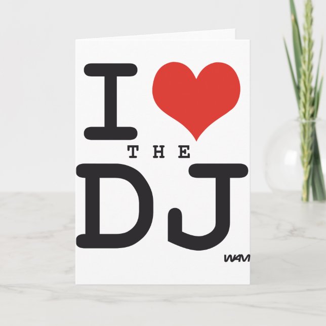 Carte J'aime le DJ (Devant)