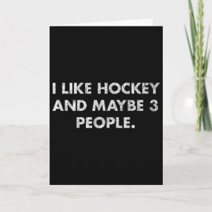 Carte J'aime le hockey et peut-être 3 personnes #25d202