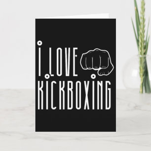 Carte J'aime le kickboxing Kickbox Kick Boxing Kickboxer