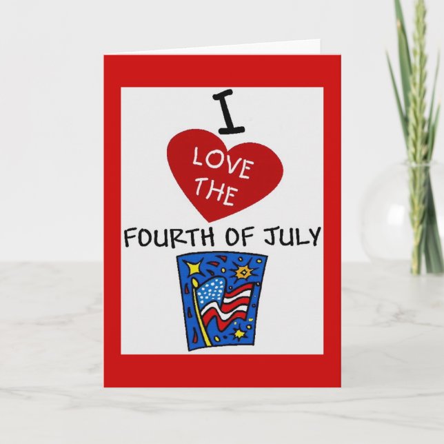 CARTE J'AIME LE QUATRIÈME DU 2 JUILLET (Devant)
