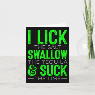Carte J'Aime Le Sel Avaler La Tequilla Cinco De Mayo