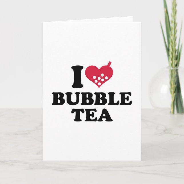 Carte J'aime le thé bulle (Devant)