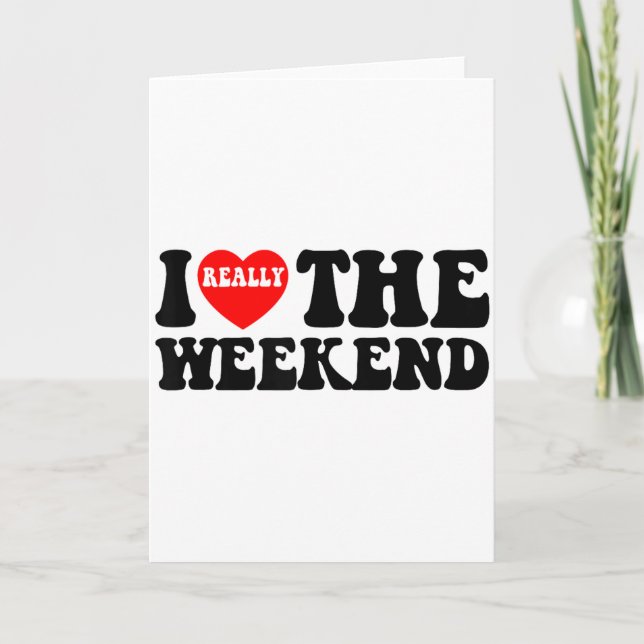 Carte J'aime le week-end de cœur drôle de camping couple (Devant)