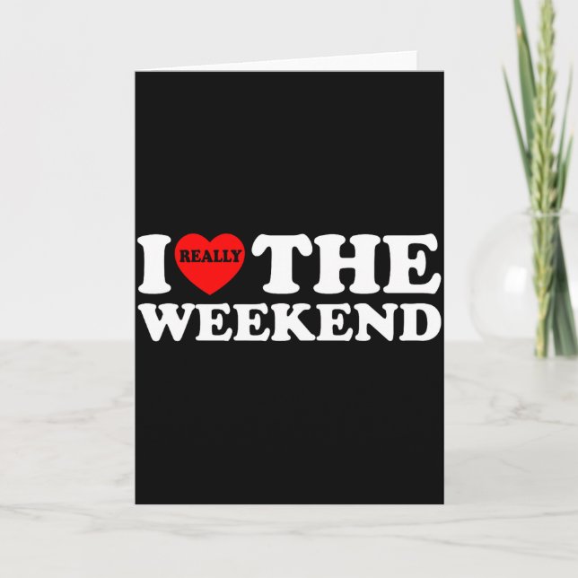 Carte J'aime le week-end de la Saint-Valentin Cadeaux dr (Devant)