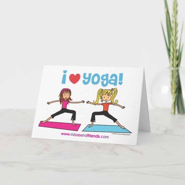 Carte j'aime le yoga (Devant)