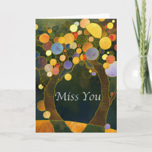 Carte J'aime les arbres Tu me manques