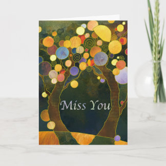 Carte J'aime les arbres Tu me manques