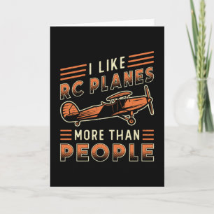 Carte J'Aime Les Avions RC Plus Que Les Gens Pilote Les 