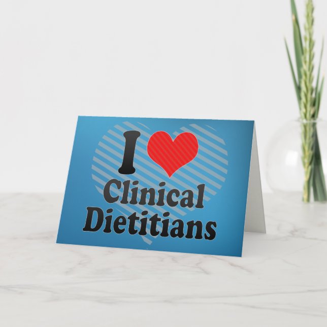 Carte J'aime les diététistes cliniques (Devant)