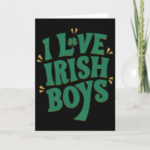 Carte J'aime les garçons irlandais J'adore les garçons i
