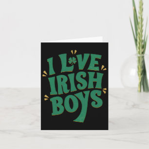 Carte J'aime les garçons irlandais J'aime les garçons ir