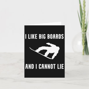 Carte J'Aime Les Grandes Platines Drôle Snowboard Sno