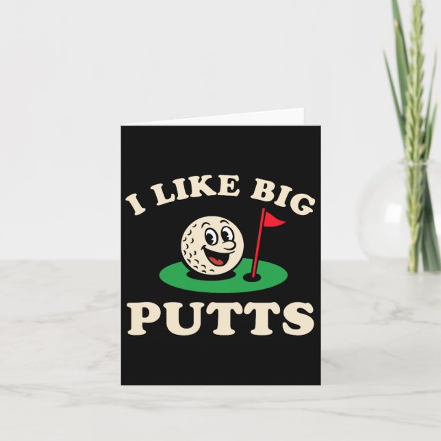 Carte J'aime les Longs Putt Golf Drôle Papa Fête des Pèr (Devant)