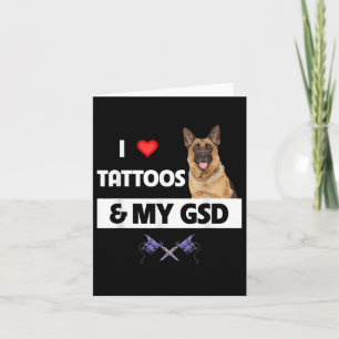 Carte J'Aime Les Tatouages Et Mon Corps De Chien Alleman