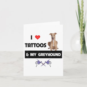 Carte J'Aime Les Tatouages Et Mon Tatouage De Chien De C