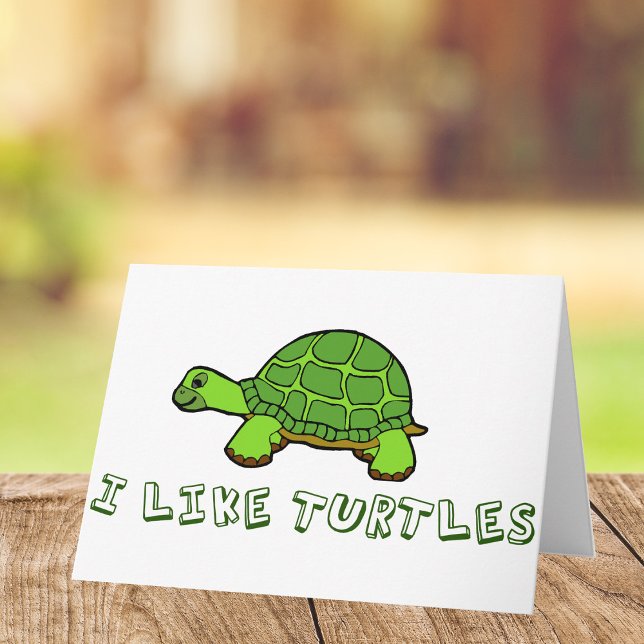 Carte J'Aime Les Tortues (Créateur téléchargé)