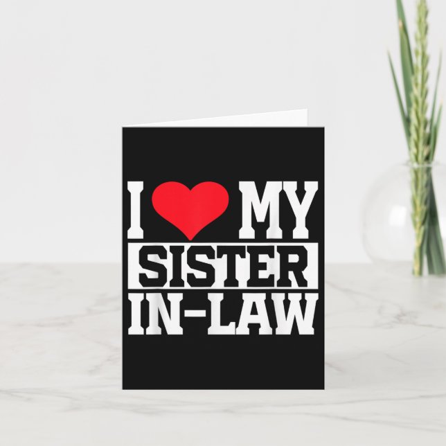 Carte J'aime ma belle-sœur  (Devant)