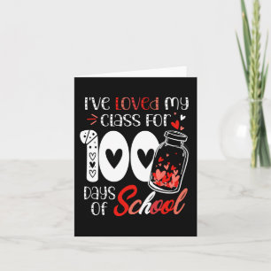 Carte J'aime ma classe pour 100 jours d'école enseignant
